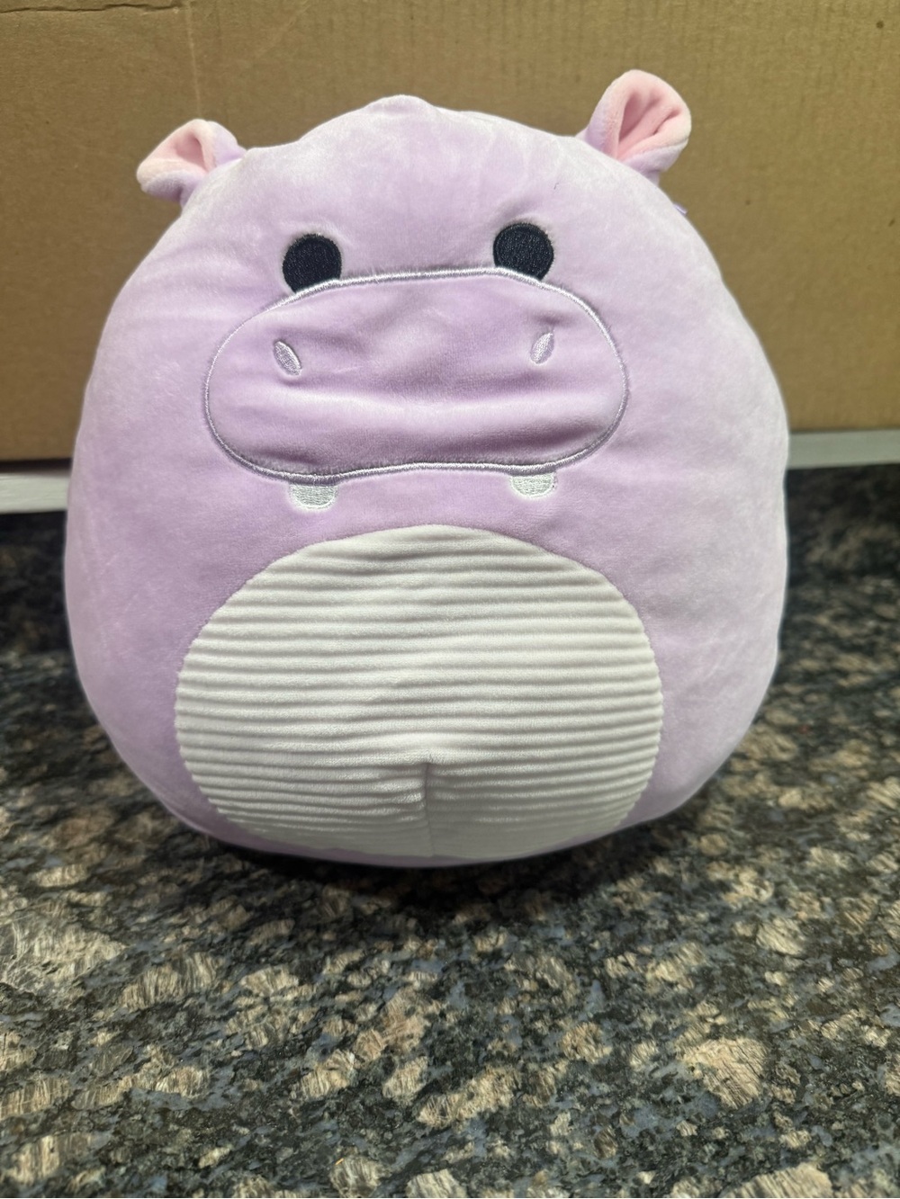 Squishmallows Purple Hippo Plush with Cream Belly